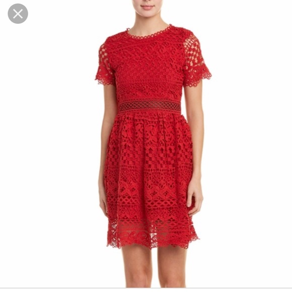 Dresses & Skirts - Seeya red crochet lace dress nwt $360